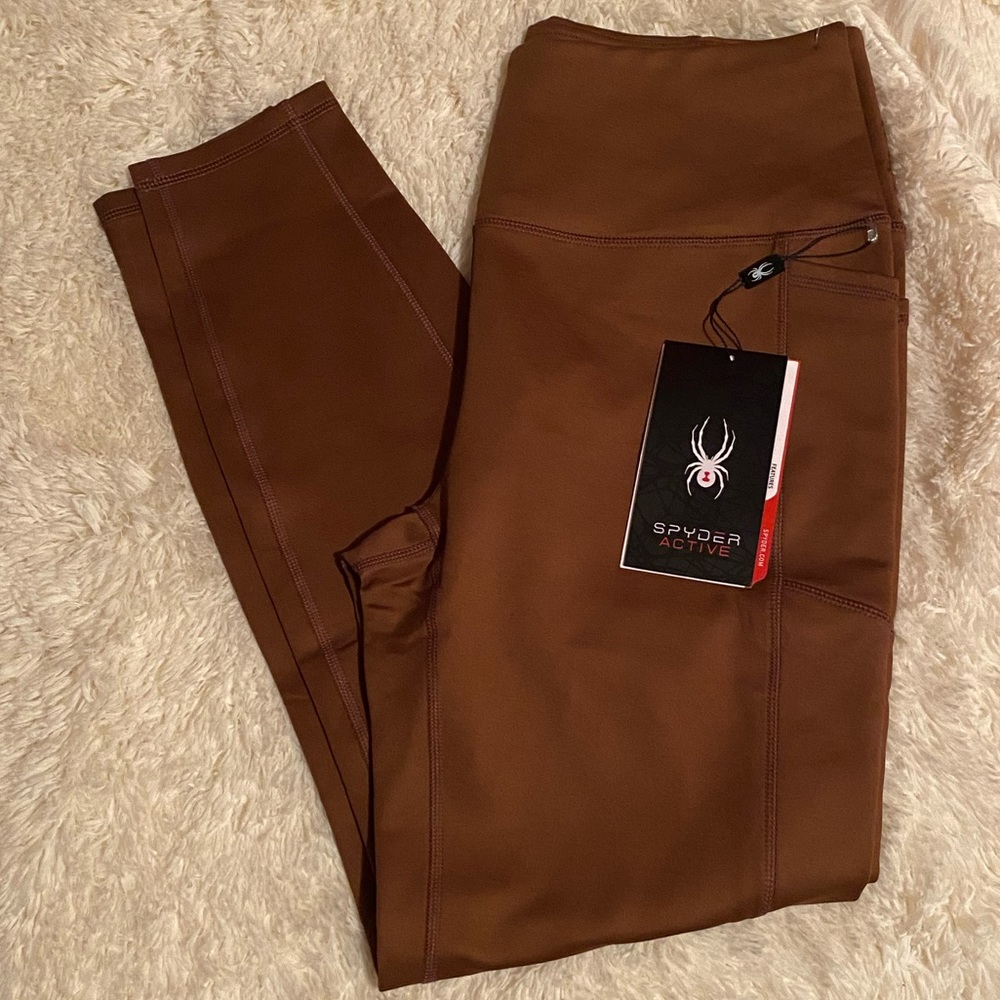 Women’s Brown Spyder Active Fleece Lined Leggings